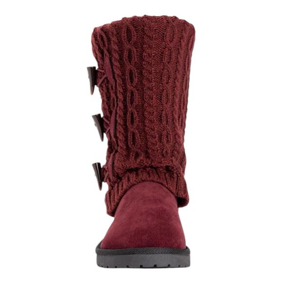 MUK LUKS Women’s Cheryl Cranberry Red Chelsea Boots New 7 - Picture 4 of 6